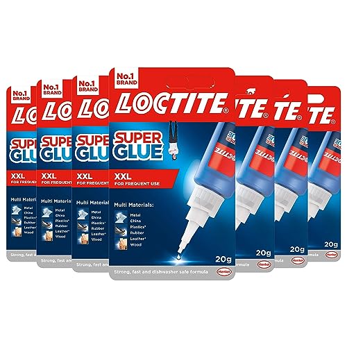Loctite Super Glue 20g, All Purpose Liquid Adhesive for Repairs, Super Strong Clear Glue for Various Materials, Superglue for Precise Repairs, Bulk Buy 7 Pack