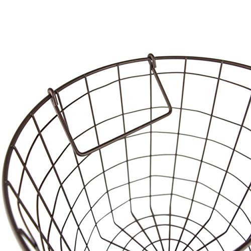 DII Metal Wire Mesh Stackable Utility Storage Bin, Small Round, 12x12x10", Bronze - Thumbnail 3