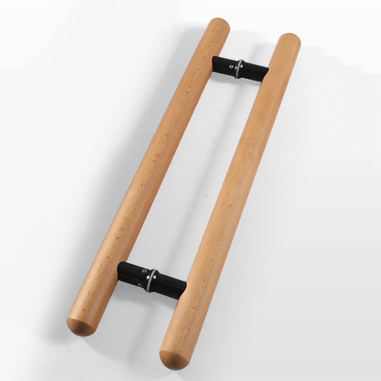 CWCQGH Door Handle Barn Door Push Pull Door Handle Rustic Barn Door Handles,Wooden Push Pull Door Hardware for Inside Outside Gate Farmhouse Shed Door Entry Double,Brown-Length 60cm(24inch)