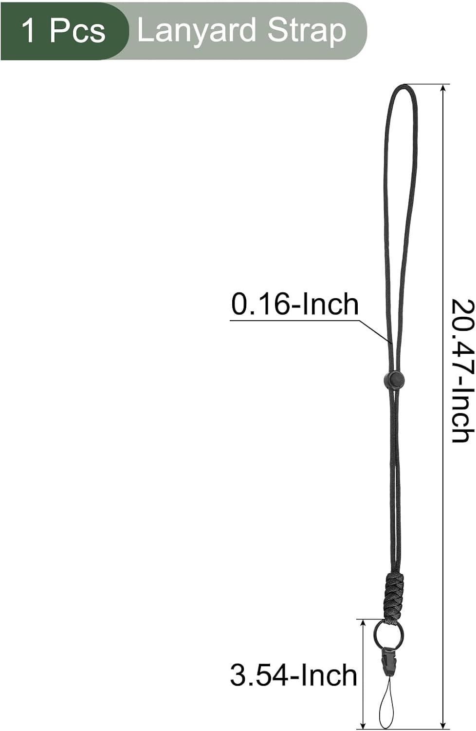 YOKIVE Paracord Lanyards, Necklace Keychain Cord Metal Clasp Hooks Ring Straps | Great for Home Keys, ID Card, Badge Holders