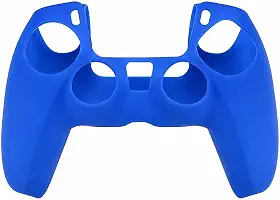 Capa de Silicone Azul para Controle PS5, Proteção Antiderrapante, com Grip para Analógicos