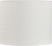 Vista 16 de Aspen Creative 31234A pantalla para lámpara de transición en forma de cilindro con diseño de araña en blanco y patrón de círculos plateados, 20,3 cm