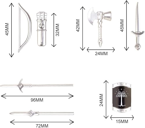 Miniatura 3 de Juego de armas de minifiguras personalizadas, 25 piezas de armas personalizadas para soldado, figura de arma compatible con Lego