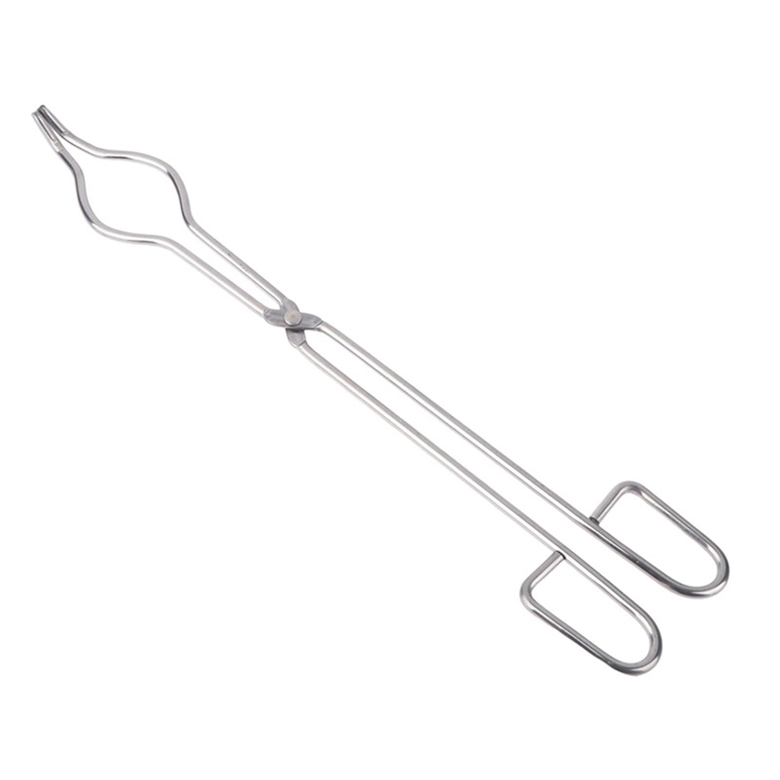 Crucible Tongs Professional Grade Stainless Steel Crucible Tongs Graphite Melting Plier Holder Chrome Plated Beaker Clamps(40cm)