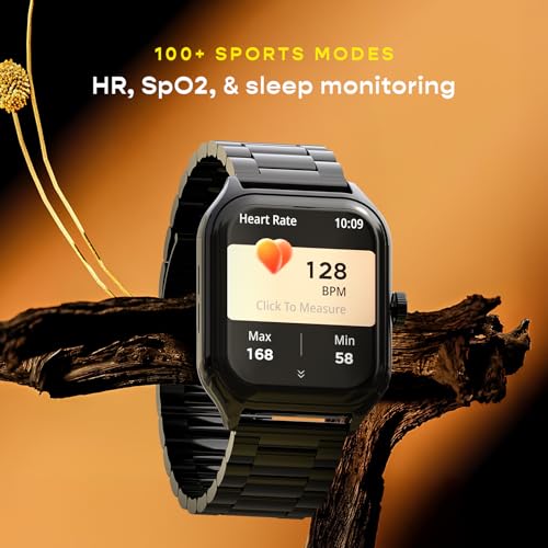 Image of Maxima Max Pro Volt+ Smartwatch 1.83 inch Ultra HD 2.5D Curved Display 650 Nits, BT Calling, AI Voice Assistant, Premium Metal Case, Heart Rate, Sleep, 100+ Sports Mode Smart Watch (Silver Blue)