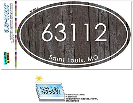 Zip Code 63112 Saint Louis, MO Euro Oval Window Bumper Glossy Laminated ...