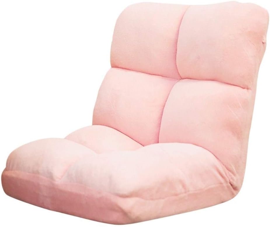 Adjustable Memory Foam Floor Chair Padded Gaming Chair Comfortable Back Support Rocker Great for Reading Games (Color : Black)