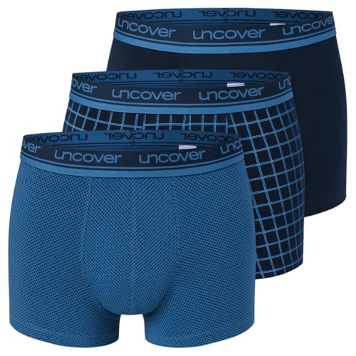 Uncover by Schiesser - Cotton - Retro Short/Pant - 3er Pack (L Blau)