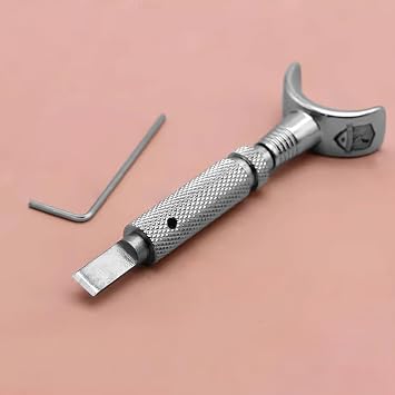Leather Swivel Knife Saddle with Back Beveled Professional Leathercraft Carving Tool and Arc Beveler Stamps Saddle 304 Stainless Steel Stamping Set Small
