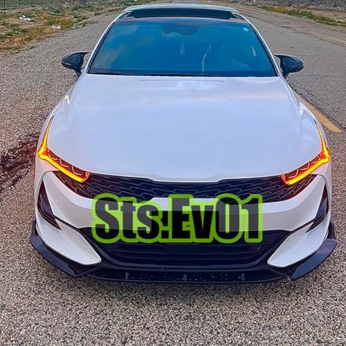 STSEV01 Front Bumper Lip Splitter Spoiler Compatible with KIA K5 EX/LX/LXS/GT 2021-2026 - Kia K5 GT/GT-Line 2025 2026, 3pcs Air Dam Chin Body Kit Underbody Lip Accessories (Gloss Black) - Image 6