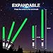 OSDUE Light Up Saber with Sound, 7 Colors Retractable Lightsaber for Kids, Boys Lightsaber Sword Toy Party Favor for Adult Kids Cosplay, Dress Up Party, Metroid and Warrior (1 Pcs)