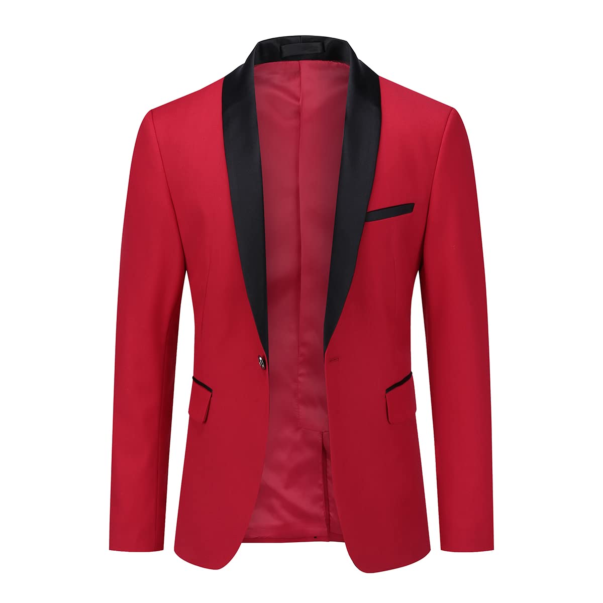 YOUTHUP Blazer Homme Col Châle Slim Fit Veste de Costume Formel Veston Blazer Casual Elégant pour Mariage Business