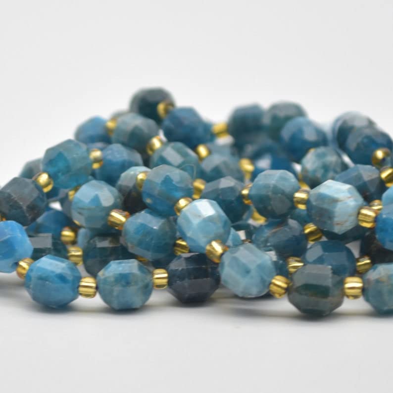 Perles d'apatite 7x8mm en fil de 13 pouces pour fabriquer vos bijoux d'été et accessoires bohèmes