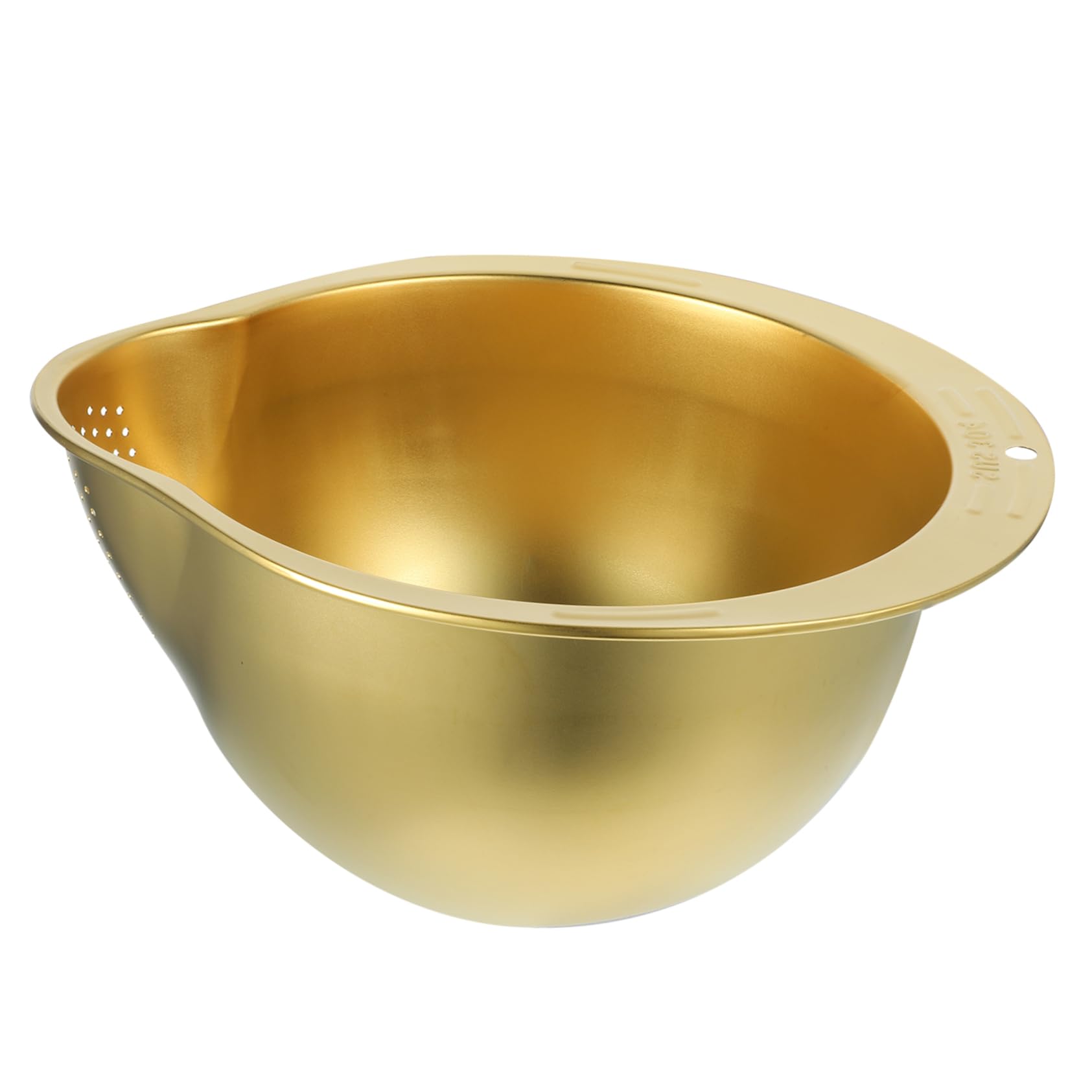 Set Passoire Et Bol à Légumes 24cm Alipis - Acier Inoxydable Doré - Pour Riz, Fruits Et Légumes