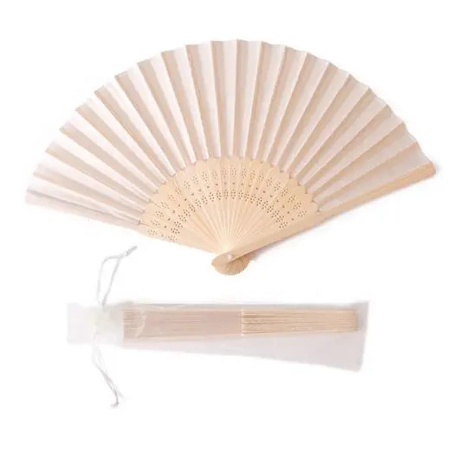 30 Stück Handfächer, Hochzeitsfächer, Vintage-Fächer, Hochzeitsbevorzugung Für Haushalt Wohnen(Orange)