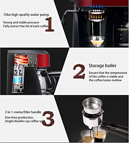 Cafetera Semi automática con capacidad de 1.25 L miniatura 6