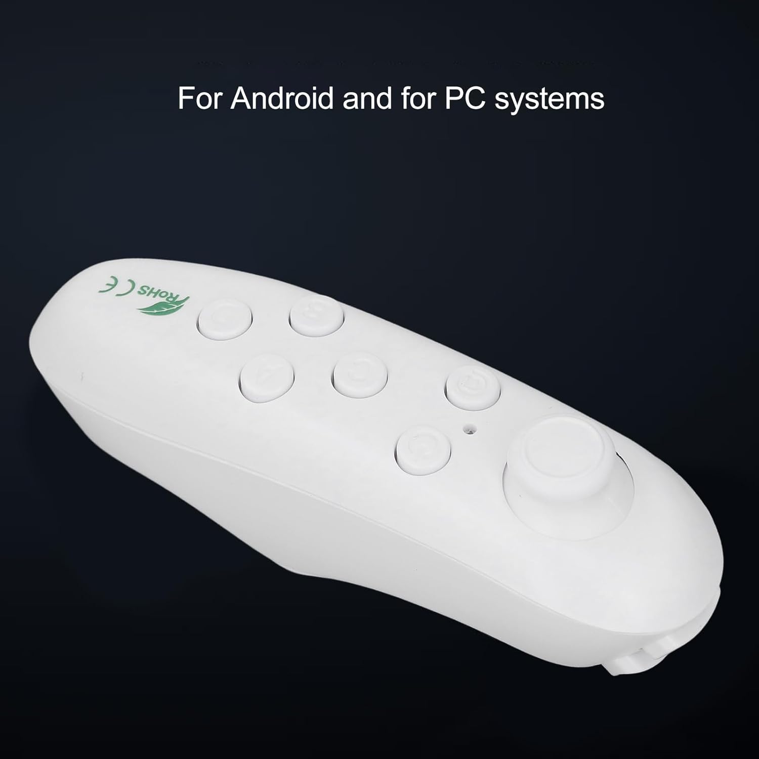VBESTLIFE Mini VR Remote Control, VR Remote Controller for Android, Bluetooth Selfie Timer Joystick, Gamepad Game Controller for Android, for IOS, for PC (White)