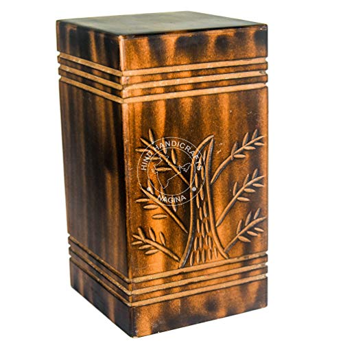 Urne funéraire en bois grand format pour conserver les cendres avec dignité - 2