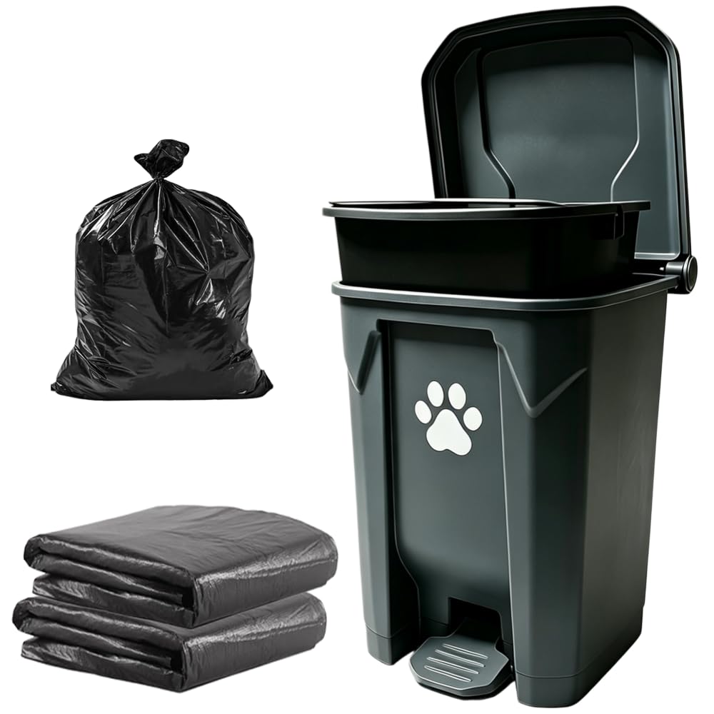 Dog Poop Trash Can - Outdoor Waste Station with Bags -1 Dog Poop Trash Can - Outdoor Waste Station with Bags -1