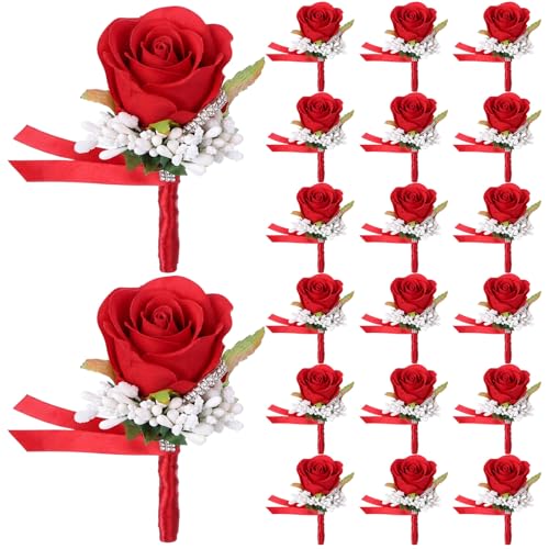 Geosar 20 Pcs Wedding Boutonnieres