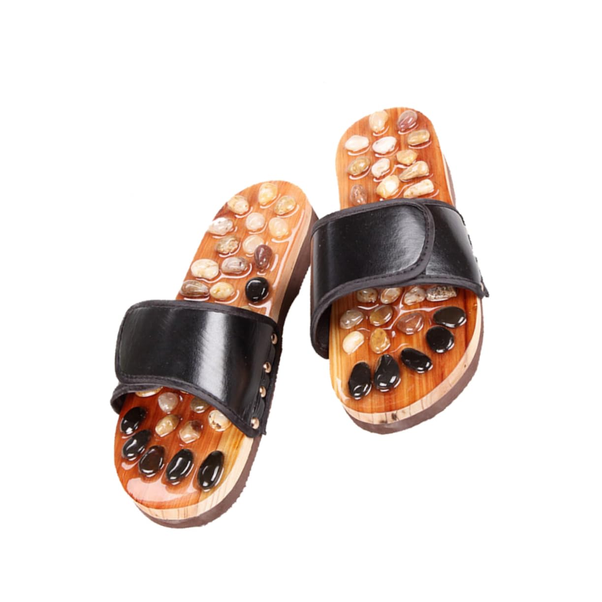 Rutschfeste Akupunktur Sandalen mit Gewebe und Eva Material Unisex Massage Slipper zur Fußmassage und Schmerzlinderung für Entspannende Gesundheitsanwendungen