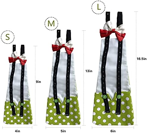 Chicken Duck Goose Diaper Washable Pet Bow Tie Diapers for Hens Roosters Poultry 1 Pack (L, Green)