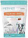 petipet calming bars pet stress anxiety relief with hemp chamomile passion flower apples carrots usa made 180 treats