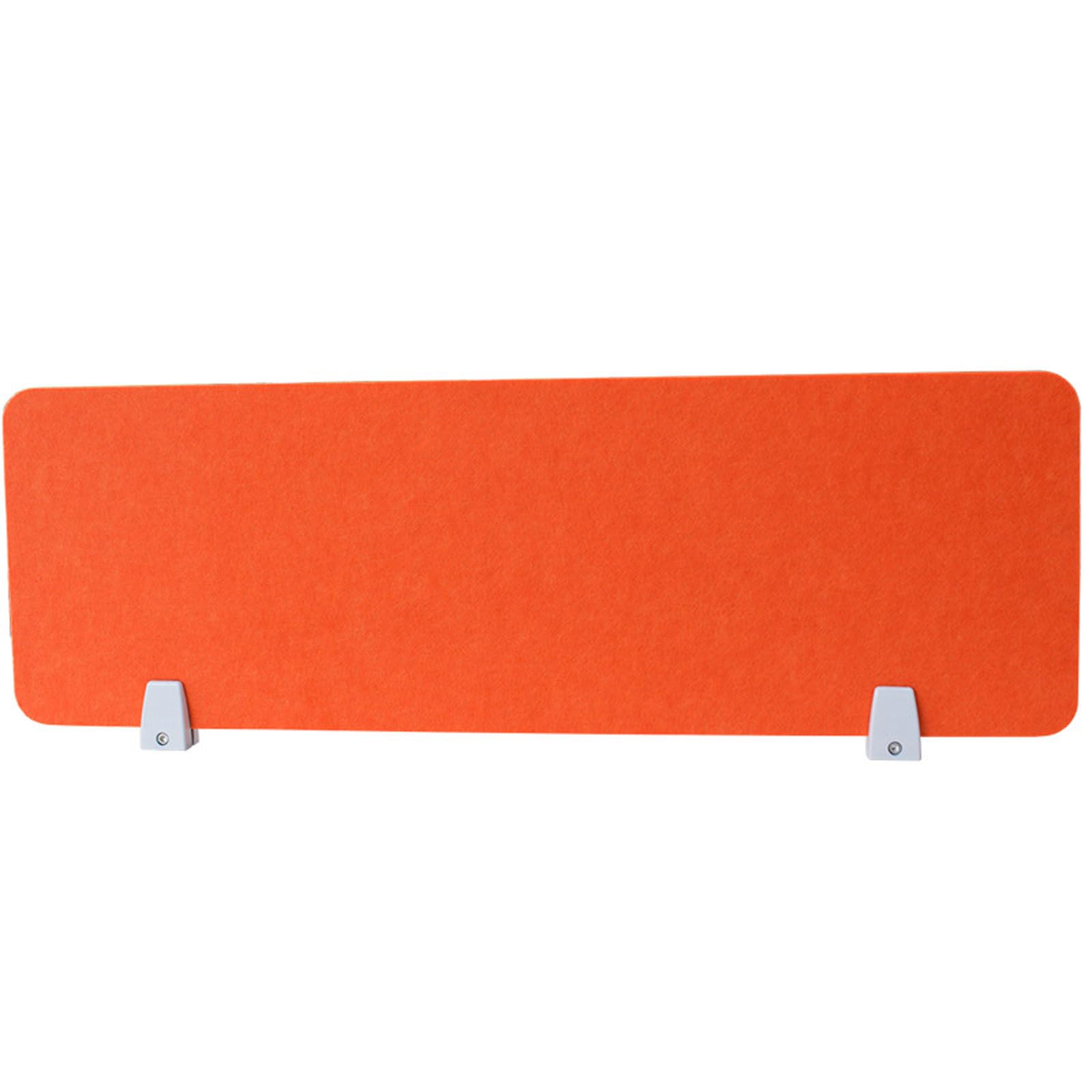 Privacy Panel Acoustic Freestanding Desktop Partition Felt Screen,Reduce Noise And Visual Distractions For Offices Libraries(Orange Red,80X30CM)
