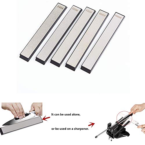 5Pcs Diamond Sharpening Stones Fixed-Angle Cutter Sharpener Accessory For Knifes Sharpener Professional Whetstone Set (#240, 320, 400, 600, 1000) #TOP2