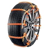 Schneeketten für SUV und Geländewagen - 10 Stück Automobilreifen Zip-Ties für Schnee | Rutschfeste Rad Reißverschluss Binder | für Fahrzeug Auto SUV Limousine LKW Geländefahren