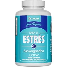 Santo Remedio Ashwagandha Capsules by Dr. Juan Rivera, Stress Support Supplement, 1000 mg Per Serving, 180 Vegetarian Capsules, No Artificial Flavors, Sugar & Sodium Free, Daily Wellness Support