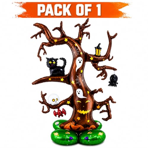 Image of AMFIN Halloween Haunted Tree Foil Balloon Decoration 64x28 inch