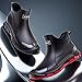 HCHCTRY Men's Fashionable Slip-On Rain Boots - Waterproof, Non-Slip, Durable for All Seasons (Black,10.5)