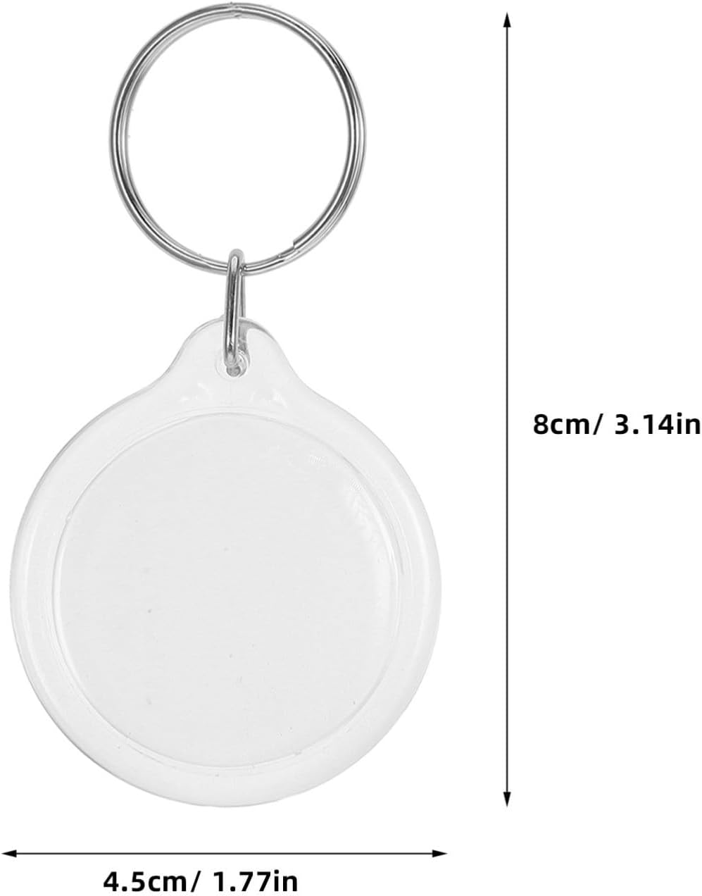 Photo Keychain Acrylic Blank 100pcs Clear Picture Frame Holder image 2