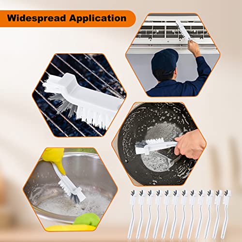 48 Pcs Kitchen Scrub Brush Bulk Sink Bathroom Cleaning Brush Right Angle Mini Grout Brush Plastic Edge Corner Dish Brush For Household Bottle Tile Lines Window Track Crevice With Stiff Bristle #TOP3