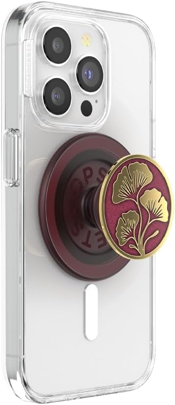 PopSockets Phone Grip for MagSafe, Magnetic Holder, Phone Stand, Red - Oxblood