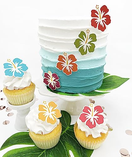Sugar Robot - Edible Hawaiian Hibiscus Flowers - Small Size - Edible flowers cake decorations - Premium Crafted - Made in the USA Cake -Set of 20 (Hibiscus Flowers)