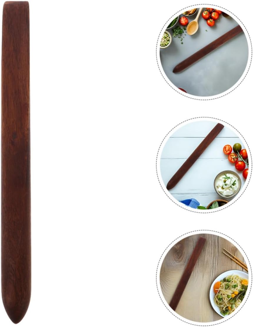 SHOWERORO 2pcs Wood Bread Mixing Sticks with Ergonomic Grip for Bread Making Dough Stirring Tool Multifunctional Kitchen Utensils for Sourdough and Baking