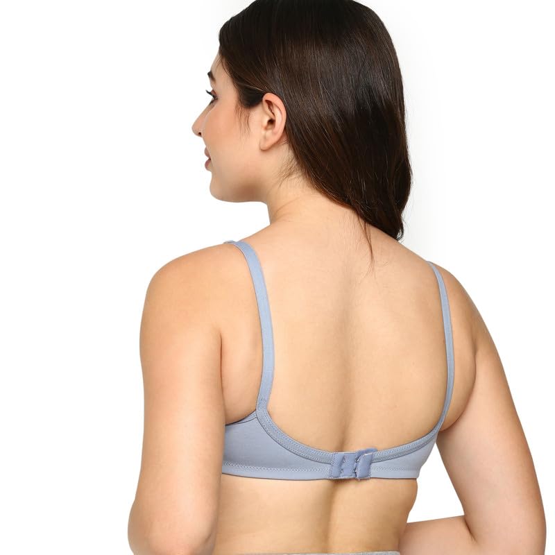 Image of BLOSSOM Women's Everyday T-Shirt Bra with Molded Cups,Non Padded and Non Wired,Cotton-Polyester Fabric -Perfect for Uniforms and Casual Wears Lara