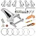 JIUWU Guitar Bridge Tremolo Tailpiece Replacement Mini Self Locking Rotomatic Tuner for Electric Guitar, with Guitar String, String Cutter and Screwdriver, Silver