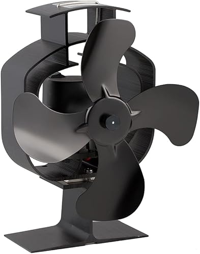 Miniatura 7 de ZHENGXOO Ventilador de estufa de leña alimentado por calor ventilador de chimenea de 4 cuchillas con modo de oscilación de 46 ahorro de energía y