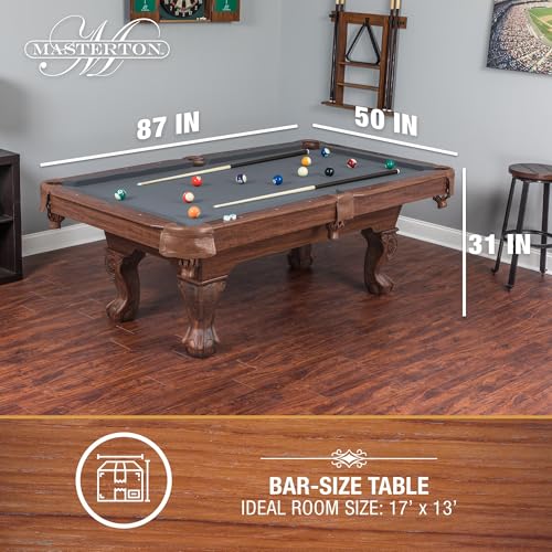 Image of EastPoint Sports Masterton 2.0 Billiard Bar-Size Pool Table 87 Inch - Perfect for Family Game Room