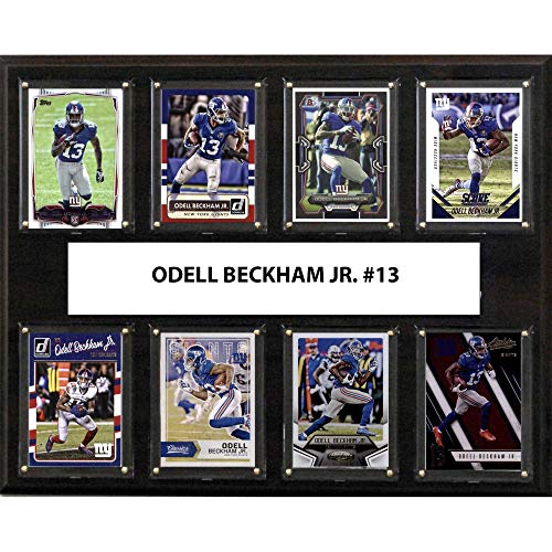 C&I Collectables NFL New York Giants Men's Odell Beckham Jr. 8-Card Plaque, Brown