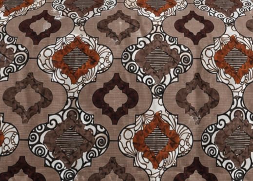 Image of DECOR2ADMIRE 300 TC Super King Size Glace Cotton Printed Bedsheet with 2 Pillow Covers - 108 inch x 108 inch (275cm x 275cm) - Available in Multiple Elegant Designs (Royal Heritage Pattern)