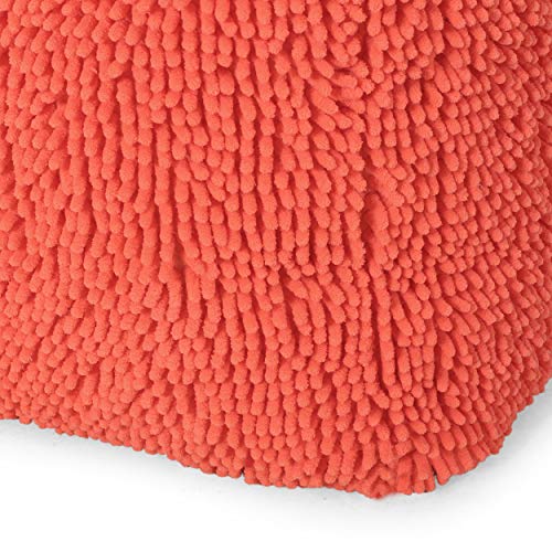 TREATLIFE HOME Square Pouf Lightweight Multifunctional Floor Cushion, Stylish Decorative Accessory, Coral Color
