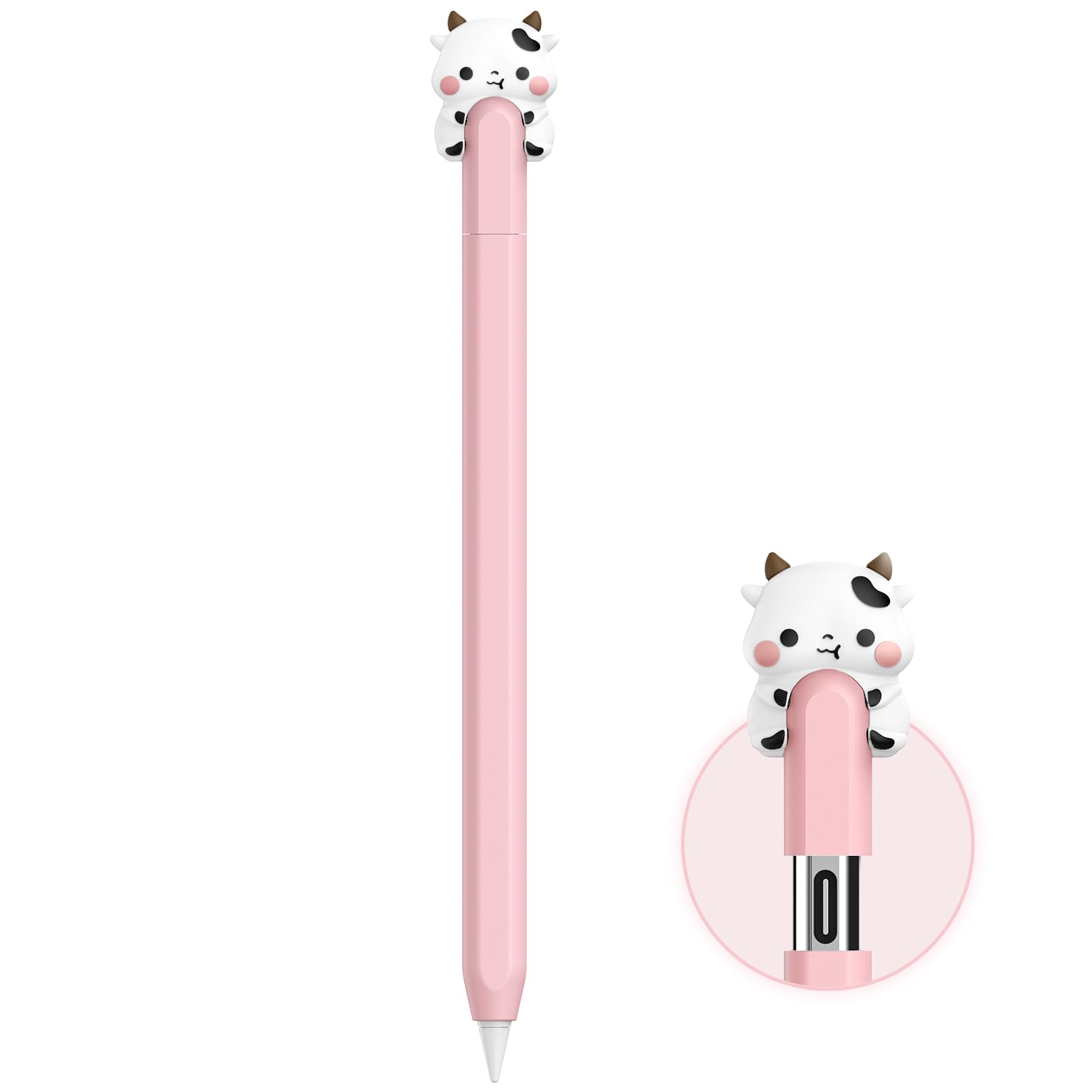 Amazon.com: NIUTRENDZ Cute Cow Silicone Case for Apple Pencil USB