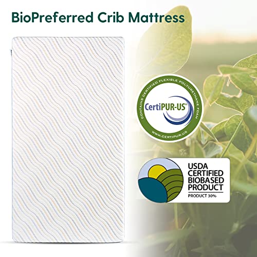 image for BABELIO Biobased Crib and Toddler Mattress Dual-Sided, CertiPUR-US, US