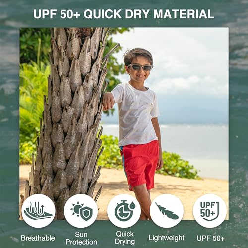 Image of Kanu Surf Boys' Toddler Troy Stripe Swim Trunks