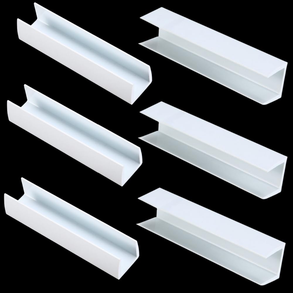 U Shape Fence Reinforcement Groove Durable Practical PVC Portable Fittings Accessory for Pet Gate Fence Stairs