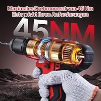 TEENO Akkuschrauber Schlagschrauber kabelloser Winkelschleifer Set – Ansicht 7